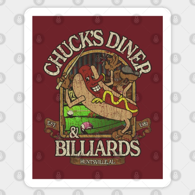 Chucks Diner & Billiards 1981 Sticker by JCD666